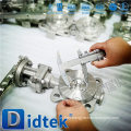 Didtek Triple Offset Stainless Steel Blow-out Proof Shaft Wafer Type Butterfly Valve